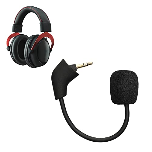 kwmobile Microfono Ricambio Cuffie Gaming Compatibile con Kingston HyperX Cloud/Cloud X/CloudX Core...