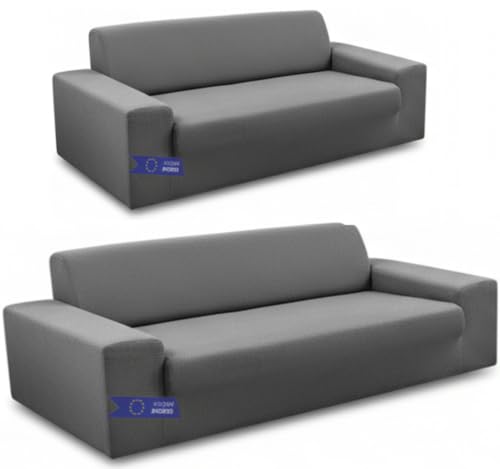 BLUZIMAN® Funda Sofa Pack de 2 y 3 Plazas Gruesa Hecha en España 100%, Fundas Sofá Elastica Ajustable De Calidad, Cubre Sofa Cover (Pack de 2 y 3 Plazas, Lino)