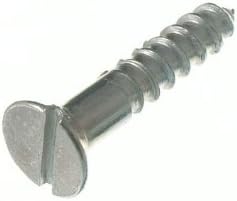 SCREWS No. 6 X 3/4 INCH SLOTTED CSK COUNTERSUNK ZP PLATED STEEL (pack 200)