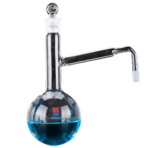 Aparato de destilación de aceite esencial de laboratorio de 500 ml, destilador de agua, purificador, kit de cristalería con frasco de tubo de condensador