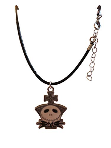 Nightmare Before Christmas Medallion on Waxed Cord Necklace 16-18