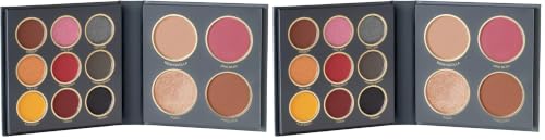 Image of MARS The City Paradise Makeup Kit | Highly Pigmented and Blendable | 9 Eyeshadow Palette with 1 Highlighter, Blusher, Bronzer & Compact Powder each (16.0 gm) (04-Kolkata) (Pack of 2)