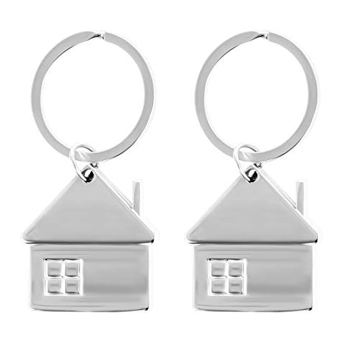 2 Pieces House Keyring, Creative Pendant Keychain Zinc Alloy Home Keyring House Shaped Keyring for Keys Handbag Houswarming Gift Cover