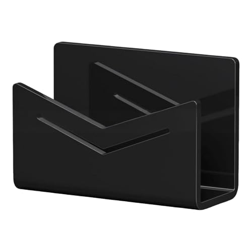 Soporte para correo de escritorio, organizador de archivos para sobres y facturas, estante acrílico transparente con acabado transparente, almacenamiento compacto de archivos, para lugar de trabajo