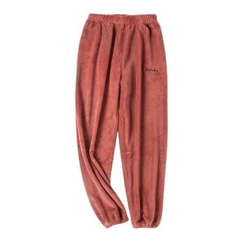 Women Coral Fleece Pajama Pants Comfy Warm Pajama Lounge Long Pants Sleepwear Home Pants Free Size (28 till 32)-image-34