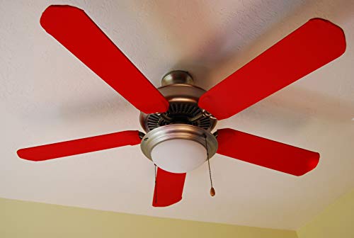 Fan Klinge Designs 6561 Deckenventilator Klinge, Bezüge, Rot, 5 Stück