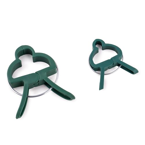 MIVOS Clips pour Plantes 20 pièces - 2 Tailles de Clips pour de Jardin - Pinces pour Petites et Grandes pousses, Treillis, Arceaux pour rosiers