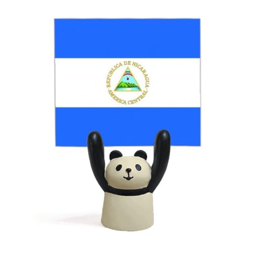 Support pour mémo panda et drapeau du Nicaragua pour bureau