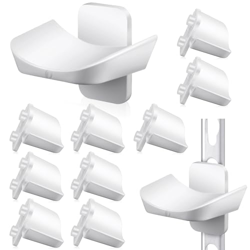 Abbylike 10 Pcs Competition Pinless Jump Cups Jump Cue Quick Adjust Height, No Lost Pins and Lightweight Durable for Only Pinless Track Systems for Hobby Horse Jumper Equestrian Activities (White)