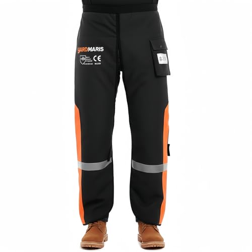 YARDMARIS Chainsaw Chaps Chainsaw Protective Apron with Adjustable Belt and Reflective Stripe Forestry Chainsaw Safety Gear One Size Fits All Clothing Safety Trousers