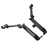 Black Adjustable Frame Mounted Highway Peg Mounts with Extended Arm For Harley Touring 2009-2020