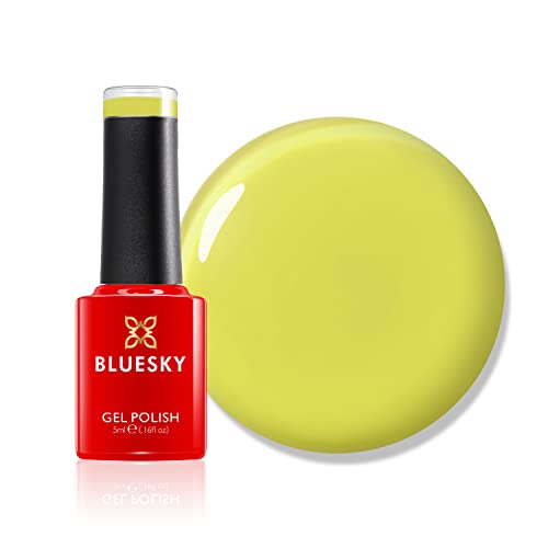 BLUESKY Gel Nail Polish, Don't Hesitate, SS2307, Yellow, Long Lasting, Chip Resistant, 5 ml Requires Drying Under UV LED Lamp