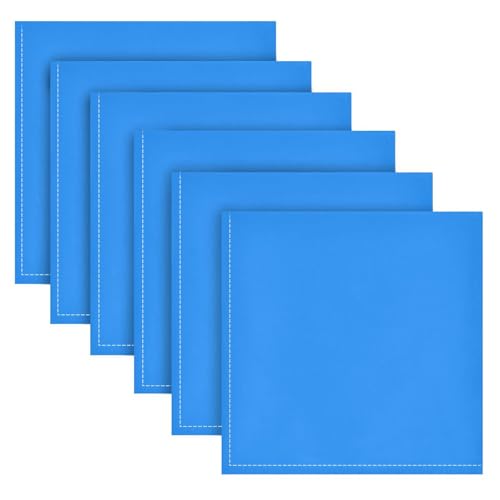 Servilletas de Tela Reutilizables Poliester Azul Set x6 miniatura 1