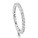 BERRICLE Rhodium Plated Sterling Silver Cubic Zirconia CZ Anniversary Stackable Eternity Band Ring
