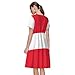 KOUUIP Austrian Flag Print Round Neck Tshirt Dress Short Sleeve Loose Fitting Casual Dress with Pockets for Daily Wear Black