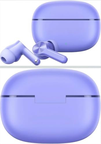 Image of Buds T200 Lite Bluetooth in Ear Earbuds,4 Mic, AI ENC for Calls,40 Hours Total Playback with Fast Charging and Ultra Low Latency Gaming TWS, Fast Pair,with mic (Aurora Purple)