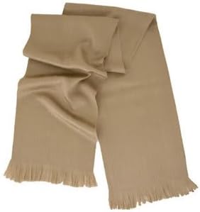 South American Artisans Light Tan Solid Alpaca Fiber Reversible XL Scarf