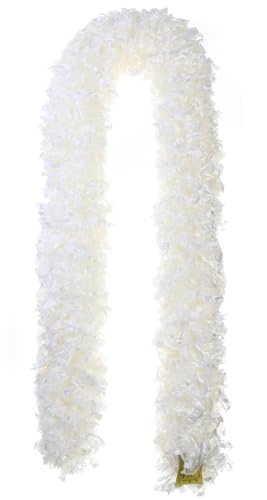 Boa blanc featherless 185g standard de 1m80 pour costume et fete