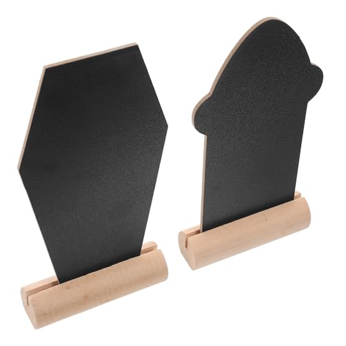 ARTIBETTER 2 Piezas Pizarra Negra de Madera Portátil para Restaurante y Escritorio, Fácil de Limpiar, Decoración Creativa y Funcional para Mensajes y Notas