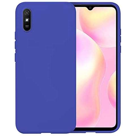 TBOC Funda de Gel TPU Azul para Xiaomi Redmi 9A y 9AT Cover
