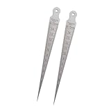 Cabilock 2 Stück Schweißnahtprüflehre aus Edelstahl Metrisch 0-15mm Konisch mit Gravierter Skala Verschleißfest für Schweißnaht und Spaltmessung im Maschinenbau