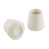 Shepherd Hardware 8615E Leg Tips 3/4-Inch Inside Diameter Rubber Chair Leg Caps, 40 Pack, White