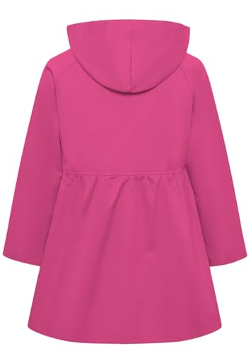 Image of Betusline Girl's Single Breasted Trench Coat Hooded Dress Coat Outerwear, 2-14 Years