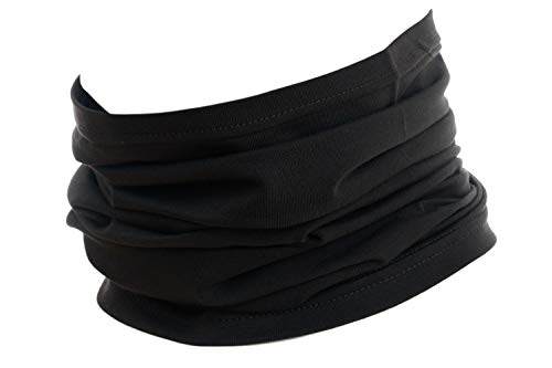 Hilltop Halstuch aus Baumwolle, Multifunktionstuch, Schlauchtuch, Bandana, Geschenk für Frauen und Männer, Farbe/Design:Dunkelgrau