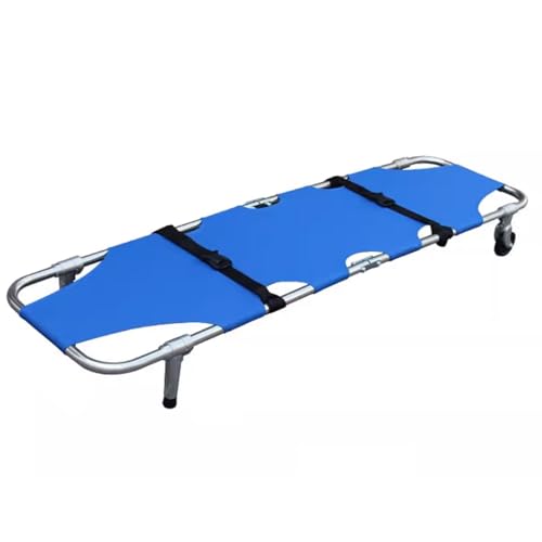 Civière médicale pliable en aluminium avec roues pour ambulance