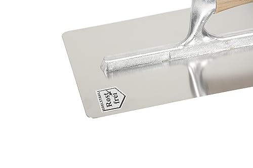 Knauf Traufel mit gebogenem Blatt, 300-mm – Spachtel-Kelle mit konkav geformtem Blatt, zum Auftragen von Spachtel-Masse bei Gipsplatten-Fugen an Wand und Decke