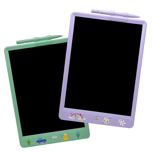DYNASONIC (Pack of 2 DYNA-PM Flamingo + Mermaid) 10" Color LCD Writing Tablet for Kids Magnetic Drawing Board Educational Toy Gift for Kids