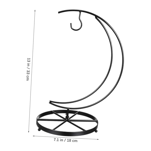 Toyvian Modern Metal Banana Hanger Stand with Unique Moon-shaped Design Compact and Stylish Fruit Display Ornament for Kitchen Countertop Easy to Clean and Maintain - Image 2
