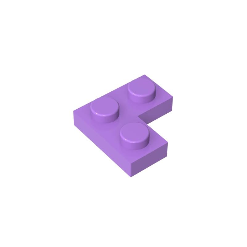 Gobricks 2420 Foundation Plate Plate 2x2 Corner 50 Pieces GDS-585 Compatible with Lego Building Blocks Color:Medium Lavender โ image 1