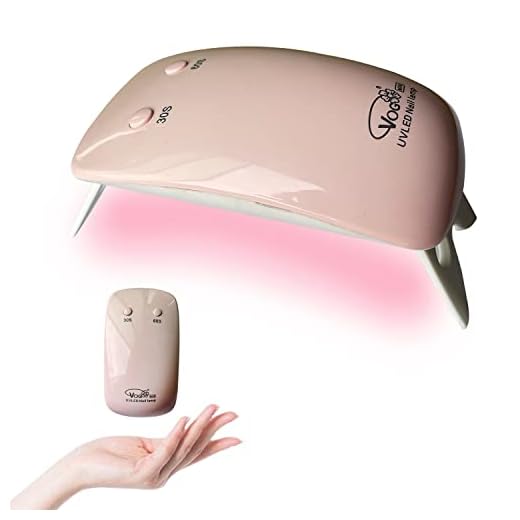 BIDUO Mini lâmpada de LED UV, secador de unhas USB com formato prático de mouse de tamanho mini para todos os formatos de esmalte de gel, dois temporizadores 30s/60s(rosa)