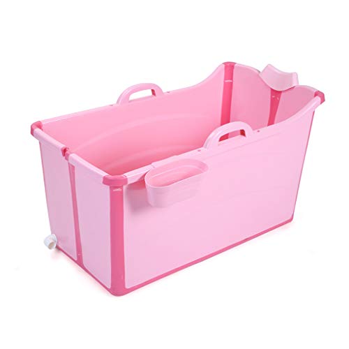 WENJUNyugang Jane Interior Niños Bañera Grande?Multifuncional Bañera Portátil Azul Rosa (Color : Pink)
