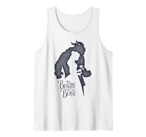 Débardeur La Belle et la Bête Disney silhouette en coton col rond pour femme