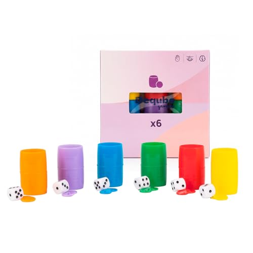 DEQUBE - Juego de Mesa - Accesorios parchís - 6 Jugadores - +6 años (943D00435)