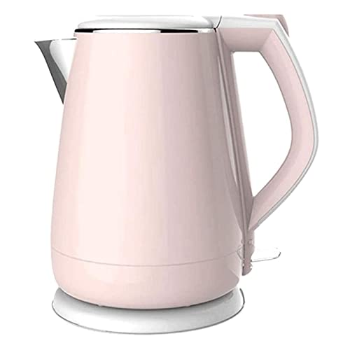 Wasserkocher Rosa Haushalts-Wasserkocher,Automatische Abschaltung,Doppelschichtiges Anti-Verbrühungs-Design,Edelstahl-Liner Rosa Cover