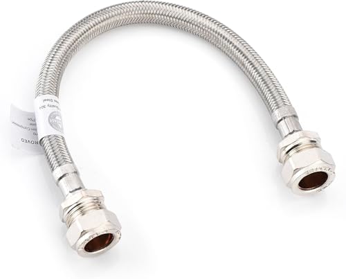 Image of Home Range 15mm x 15mm BSP (300mm) Flexible Pipe Connector | WRAS Approved