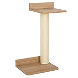 Robust und Sicher: Hergestellt aus natürlichem Kiefernholz, um den gesamten Kratzbaum stark und stabil, ungiftig und haustierfreundlich zu halten.