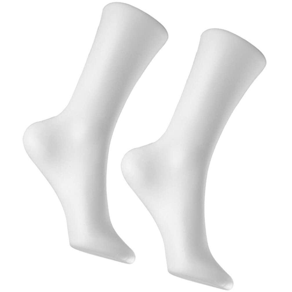 COHEALI 2 Stück Schaufensterpuppe Fußmodell Weibliche Fußsocke Displayform Kurzstrumpf Schaufensterpuppe Kunststoff Damen Knöchelarmband Schmuck Füße Schuhe Stützbahre Modell Für