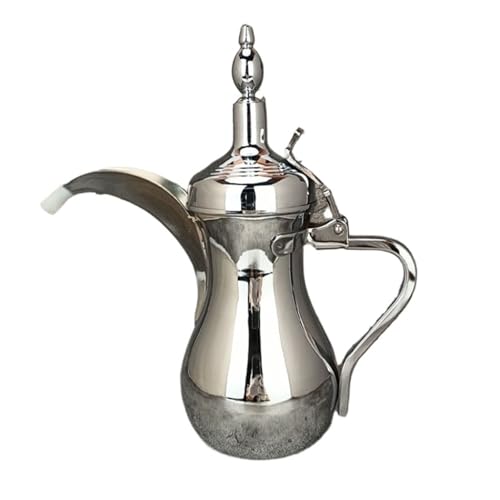 ZIHDKE Cafetera Cafeteras Doradas, Cafetera Tetera De Boca Larga con Agua Caliente, Tetera Estrecha De Acero Inoxidable 500/700 ML(Silver 700ML)