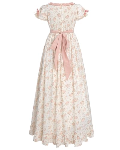 Image of NSPSTT Women Girls American Pioneer Colonial Dress Prairie Costume