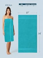 Utopia Towels 4er-Pack Badetücher Set, 69 x 137 cm, Türkis – Ansicht 3