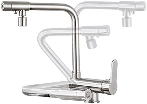 Robinet d'évier brossé noir pour fenêtre et tapis de mélangeur 3 voies