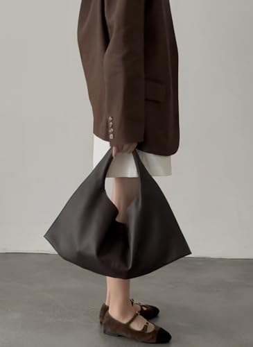 French Retro Cowhide Large Capacity Handbag Minimalist Commuter Casual Women's Bag4