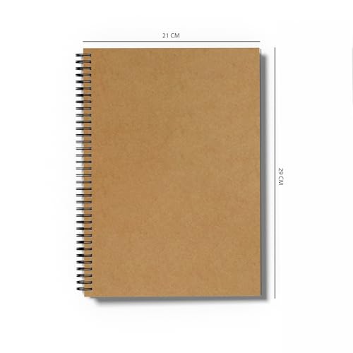 Image of PaperO Professional A4 Dot Grid Notebook | 5MM Dot Design | A4 Size (8.5 x 11 inches) | Ideal for Architects & Designers | Kraft Cover | 100 Pages | (DOT GRID 3)
