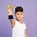 IMIKEYA 5.5 Gold Award Trophies: 1PCS Golden Trophies for Kids Awards Plastic Trophy Awards Trophies Cup for Kids Party Favors Sports Footabll Rewards Competition Tournaments