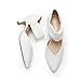 DREAM PAIRS Women's Kitten Heels Low Pumps Shoes Pointed Closed Toe Slip on Dress Work Bridal Party Wedding,Size 8.5,White,DWUMPU2506