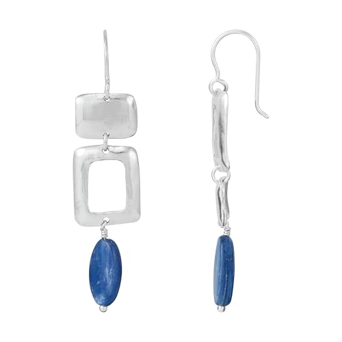 Silpada 'Art Frames' Sterling Silver Blue Kyanite Drop Earrings2